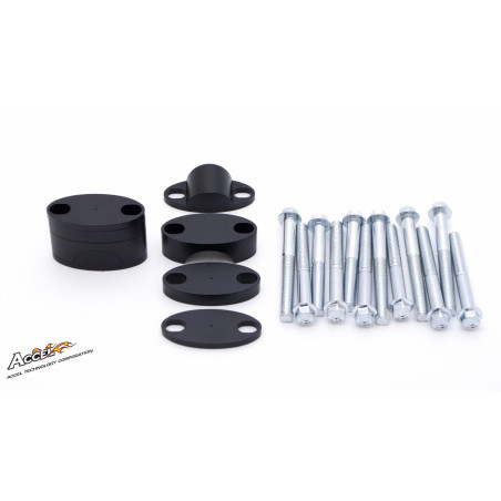 ACCEL MOCOWANIE/PODWYŻKI KIEROWNICY (DÓŁ-28,6/GÓRA-28,6MM) (PLASTERKI 18+5+10+6=39MM) KOLOR CZARNY (BMA-01BK)