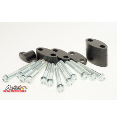 ACCEL MOCOWANIE/PODWYŻKI KIEROWNICY (DÓŁ-22,2/GÓRA-22,2MM) (PLASTERKI 18+5+10+6=39MM) KOLOR CZARNY (BMA-02BK)