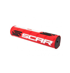 SCAR RACING GĄBKA NA KIEROWNICĘ (POPRZECZKĘ) (250MM) KOLOR CZERWONY Z LOGO SCAR