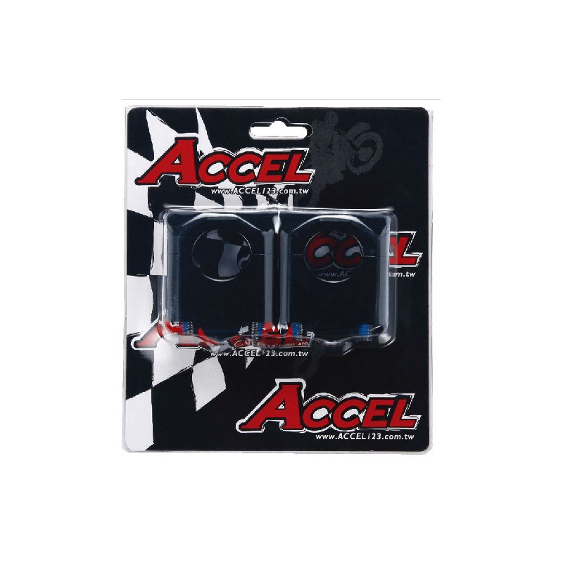 ACCEL MOCOWANIE/PODWYŻKI KIEROWNICY (DÓŁ-28,6/GÓRA-28,6MM) WYS. 35MM KOLOR CZARNY (BM-09BK28/28)