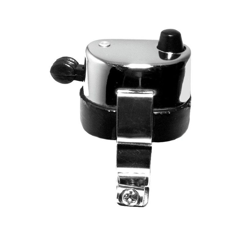 EMGO WŁĄCZNIK ŚWIATEŁ Z WŁĄCZNIKIEM KLAKSONU CHROMOWANY NA KIEROWNICĘ 7/8" 22 MM