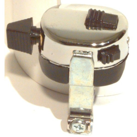 EMGO WŁĄCZNIK ŚWIATEŁ Z WŁĄCZNIKIEM KLAKSONU I ZAPŁONY (KILL SWITCH) CHROMOWANY NA KIEROWNICĘ 7/8" 22 MM